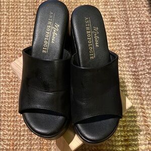 Anthropologie Black Matisse platform sandals